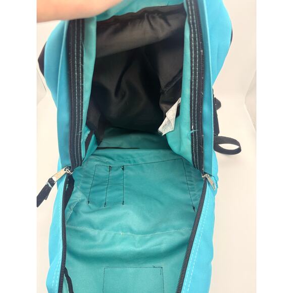 Vintage JanSport SuperBreak Lightweight Backpack Blue/Aqua/Teal - Picture 6 of 6